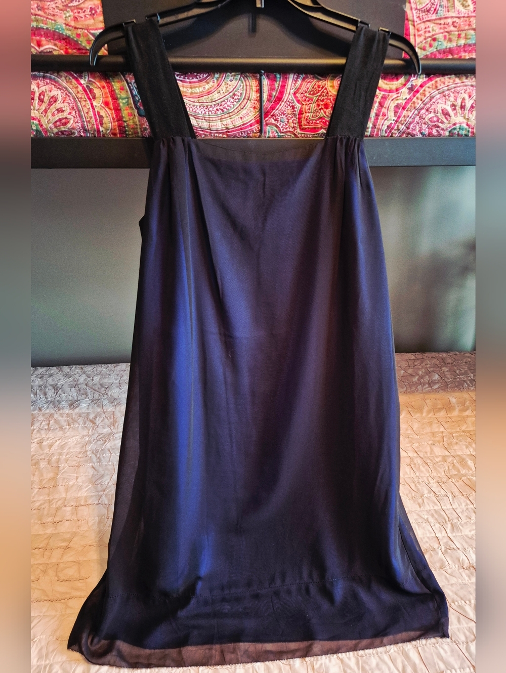 Carole Little Women’s M Navy Blue Sleeveless Square-Neck Sundress